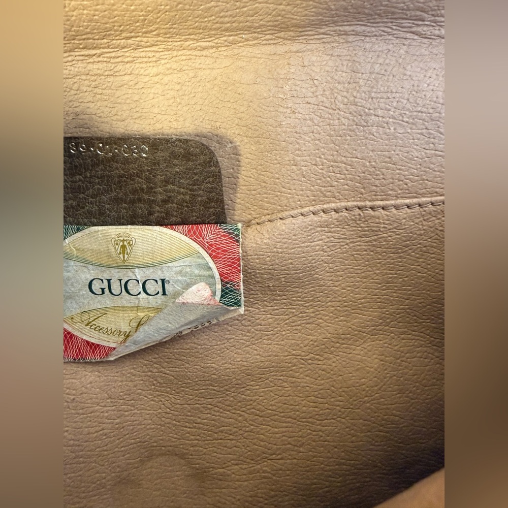 vintage Gucci  interlocking GG logo clutch bag green and red Web stripe Auth - Picture 14 of 16